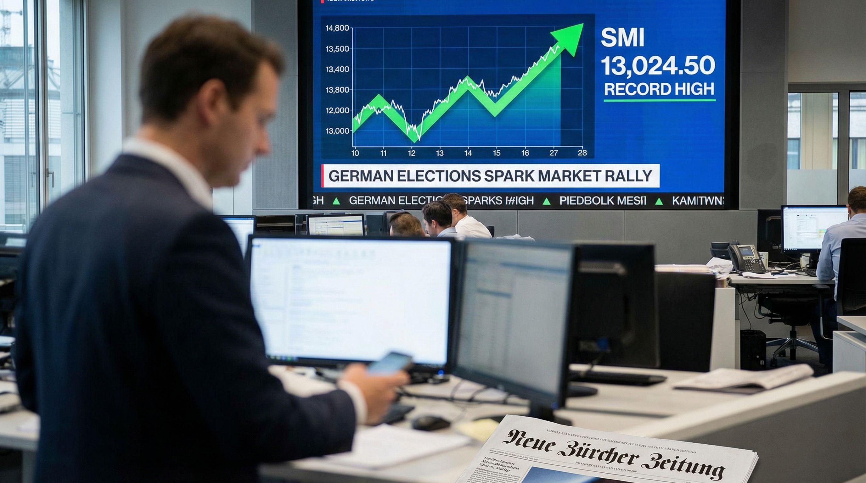 Swiss Stock Market Breaks 13,000 Point Barrier Following German Elections