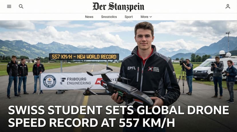 Swiss Student Sets Global Drone Speed Record at 557 km/h