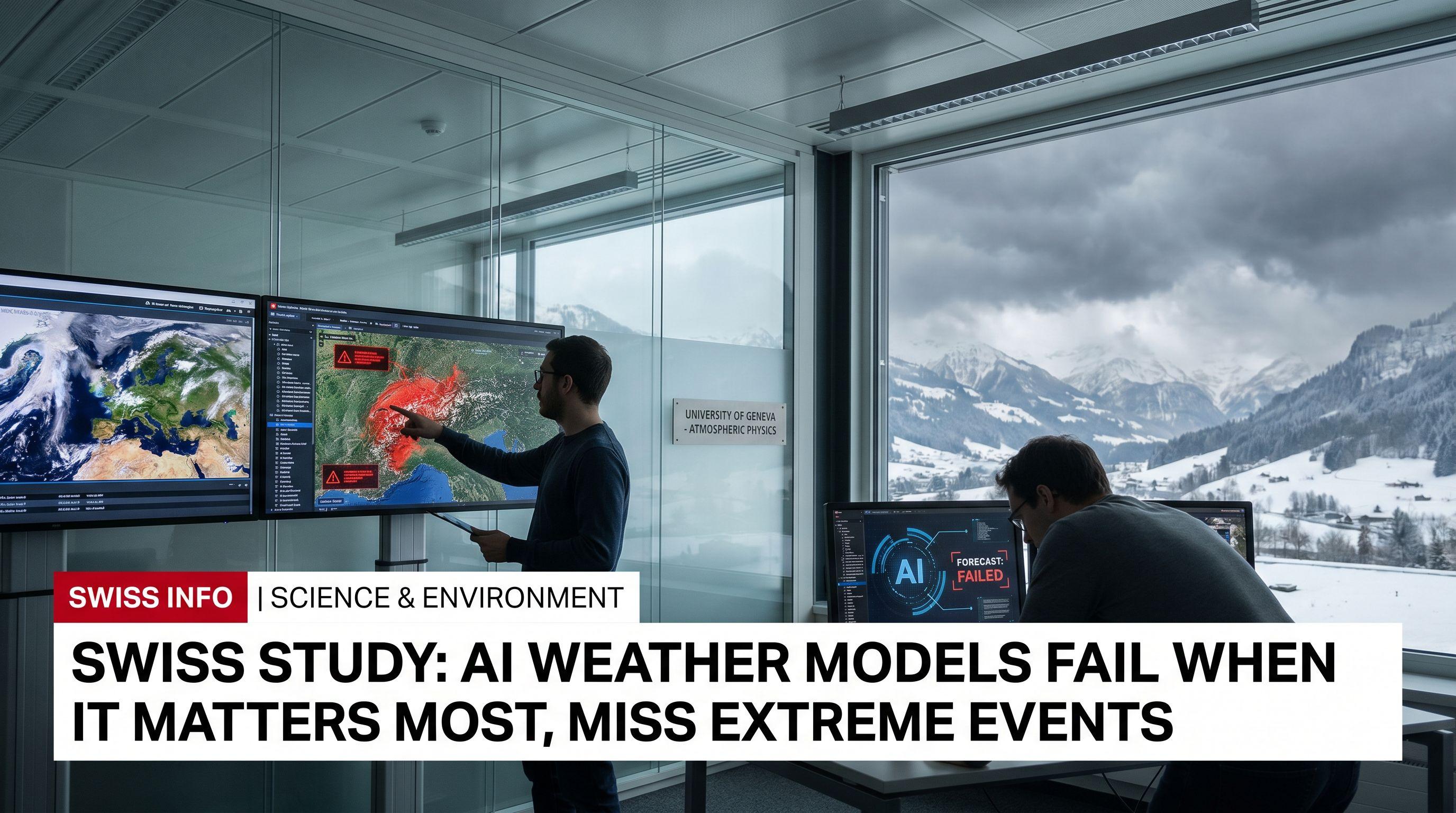 Swiss Study: AI Weather Models Fail When It Matters Most, Miss Extreme Events