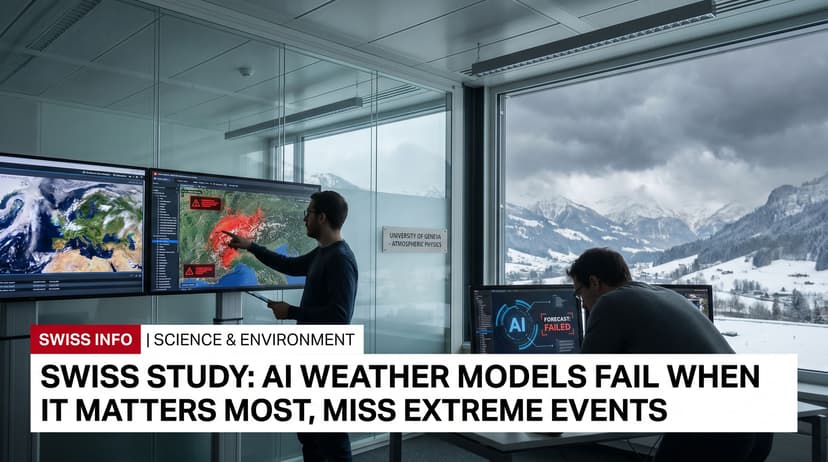 Swiss Study: AI Weather Models Fail When It Matters Most, Miss Extreme Events
