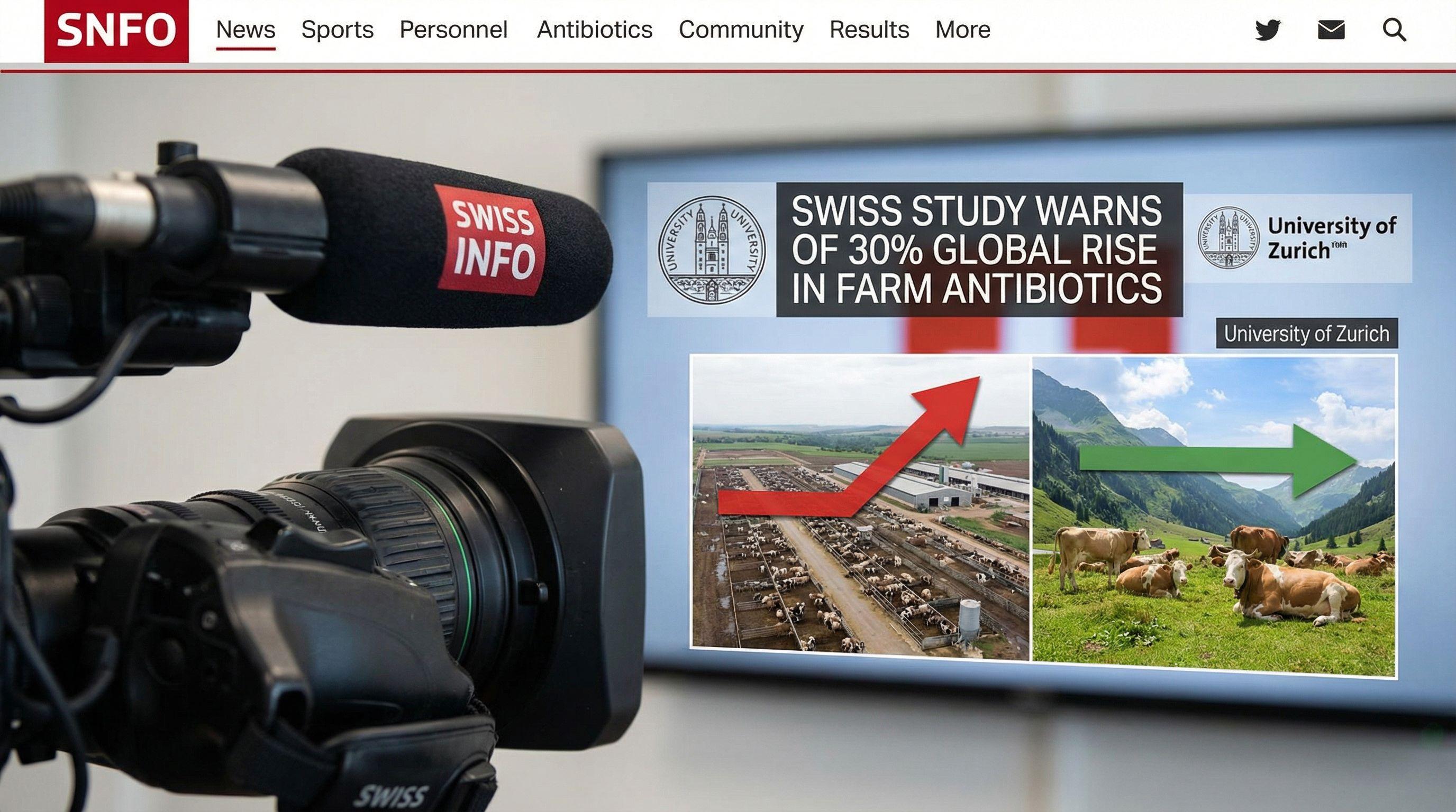 Swiss Study Warns of 30% Global Rise in Farm Antibiotics