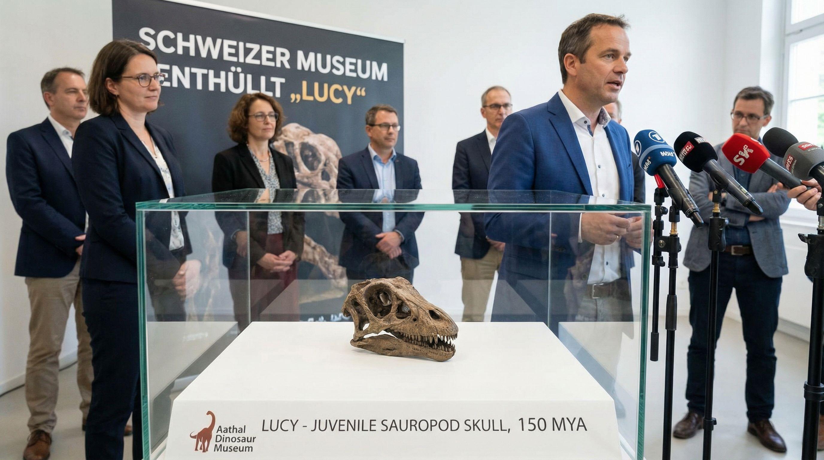 Swiss Museum Unveils 'Lucy', a Rare Juvenile Dinosaur Skull Discovered by Local Team