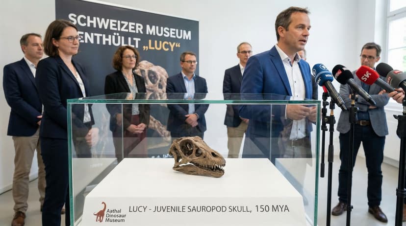 Swiss Museum Unveils 'Lucy', a Rare Juvenile Dinosaur Skull Discovered by Local Team