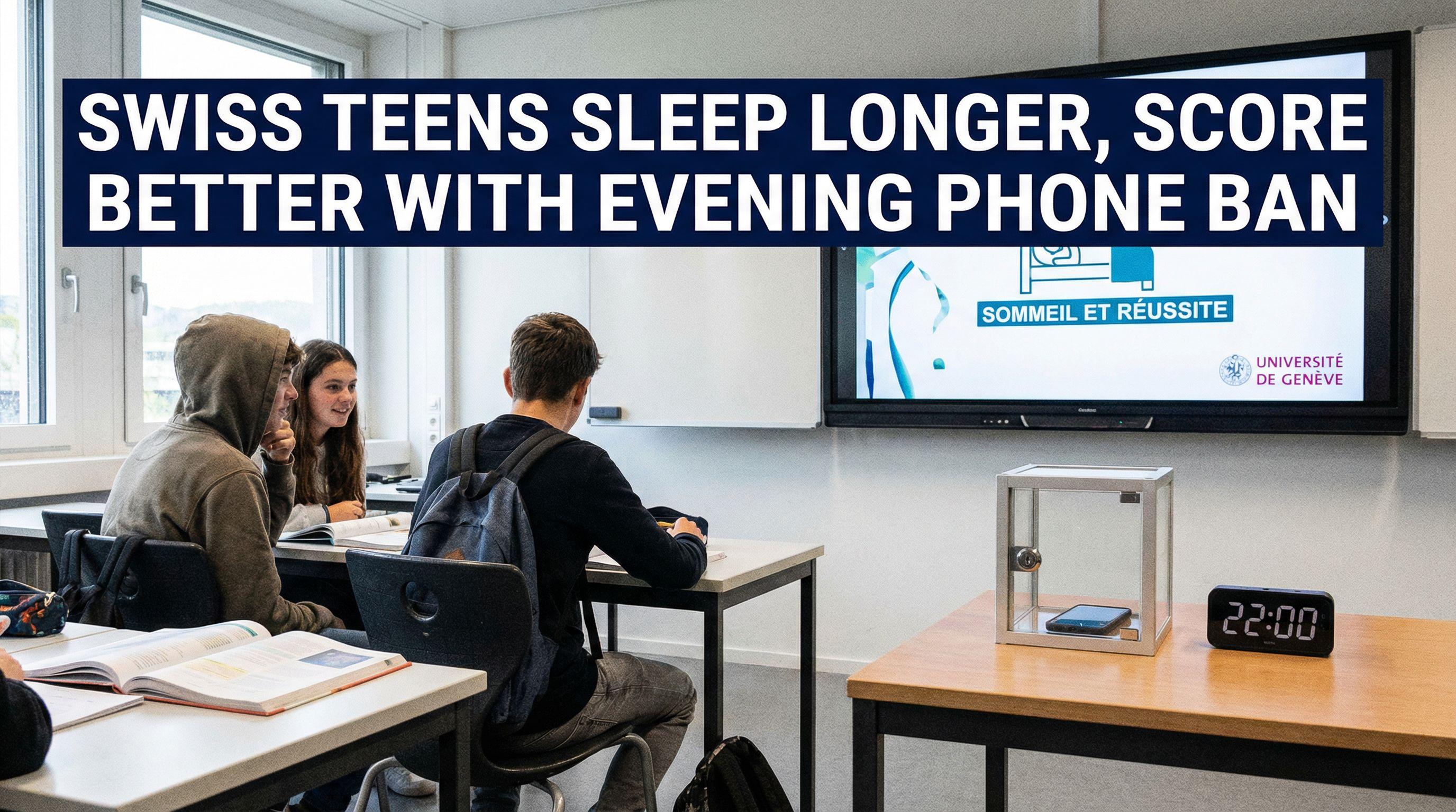 Swiss Teens Sleep Longer, Score Better with Evening Phone Ban