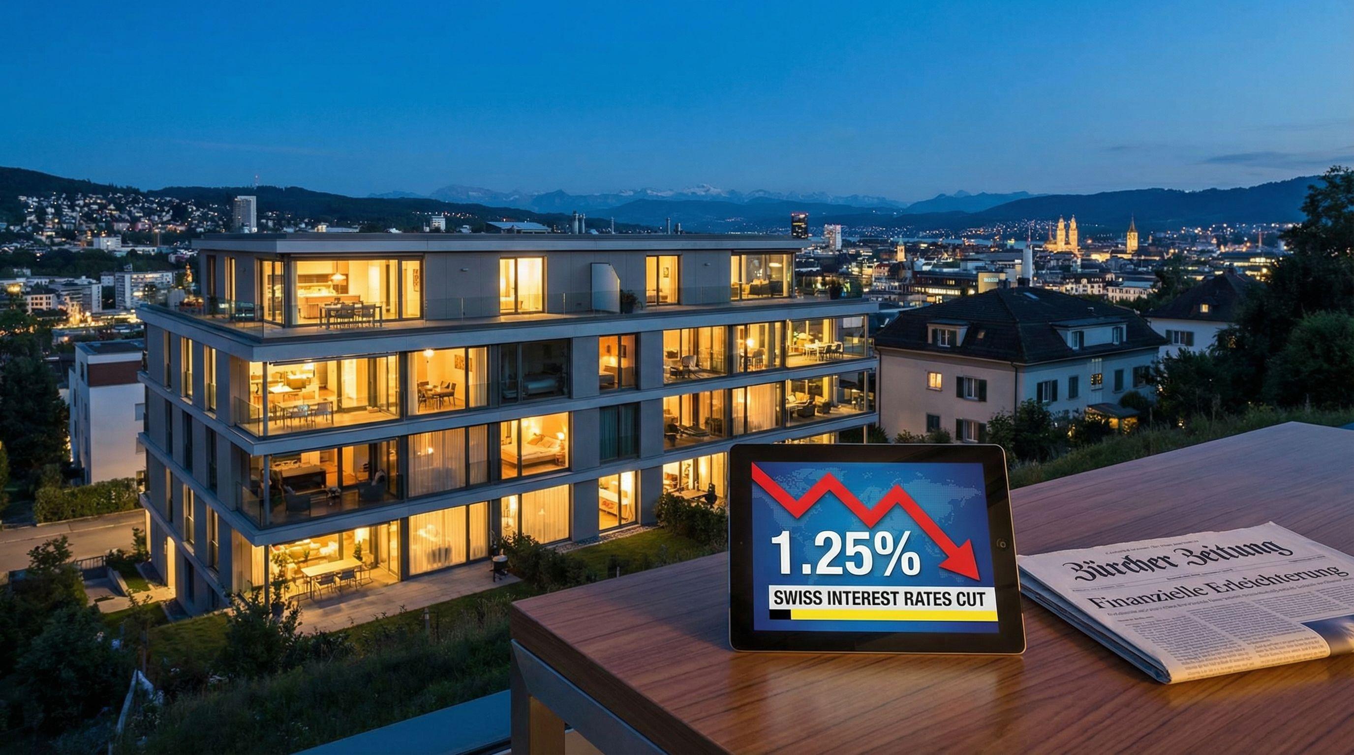 Swiss Tenants to Benefit from Historic Interest Rate Drop