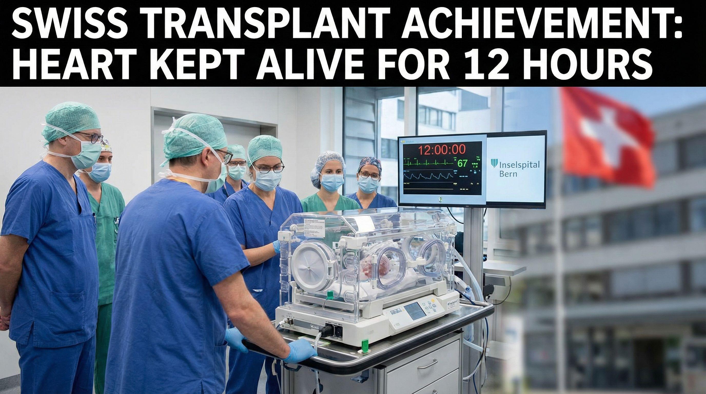 Swiss Transplant Achievement: Heart Kept Alive for 12 Hours