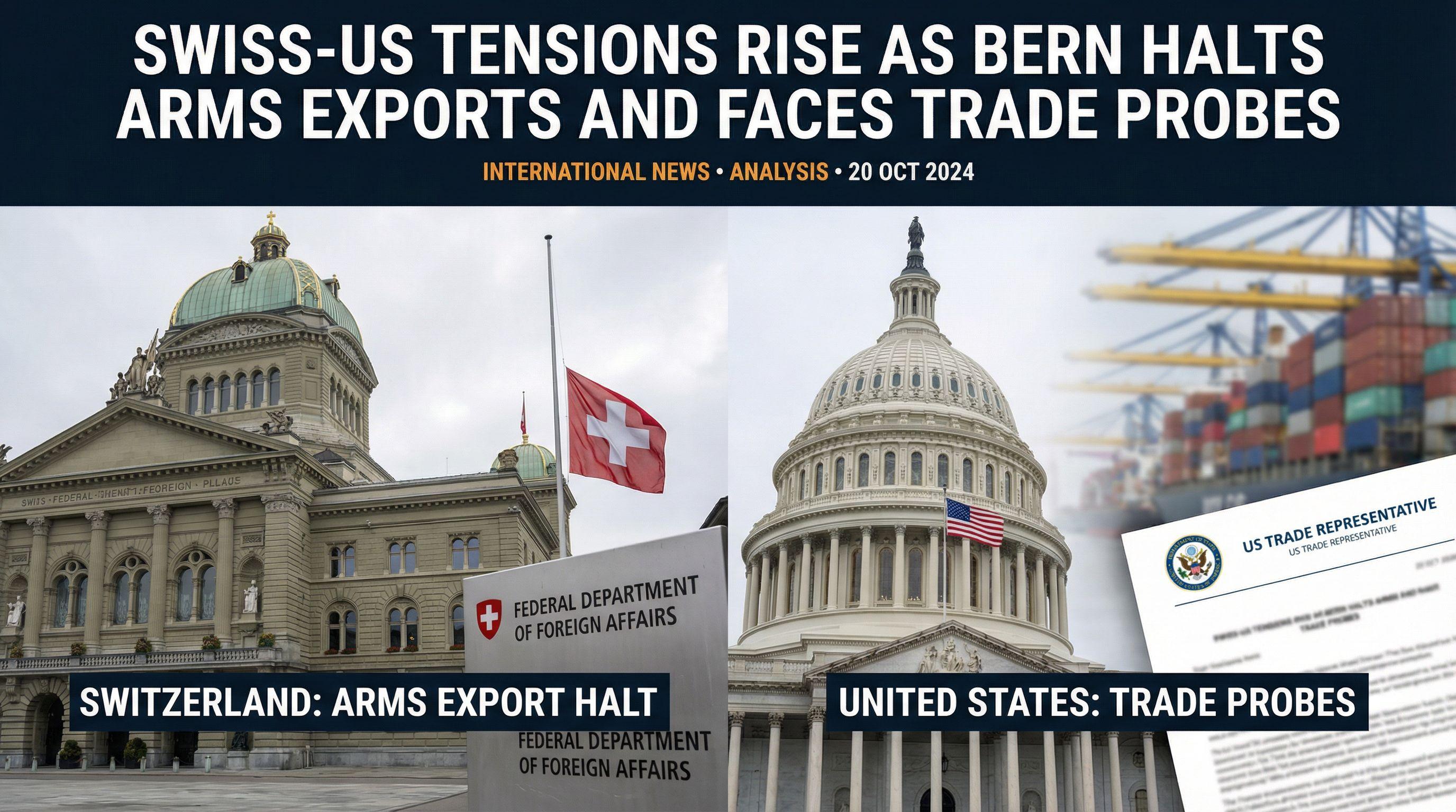 Swiss-US Tensions Rise as Bern Halts Arms Exports and Faces Trade Probes