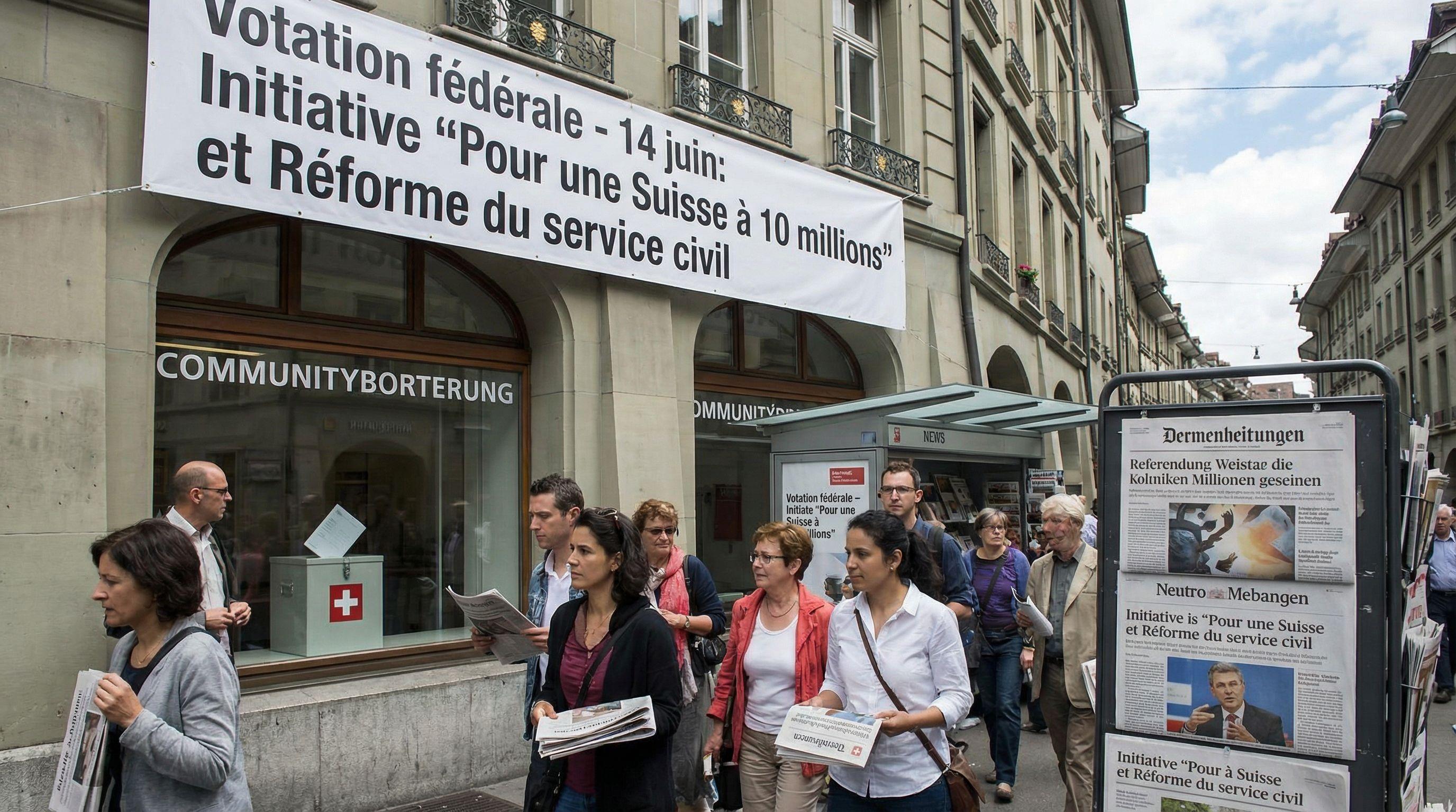 Swiss to Vote on 10 Million Population Cap and Civilian Service Reform in June