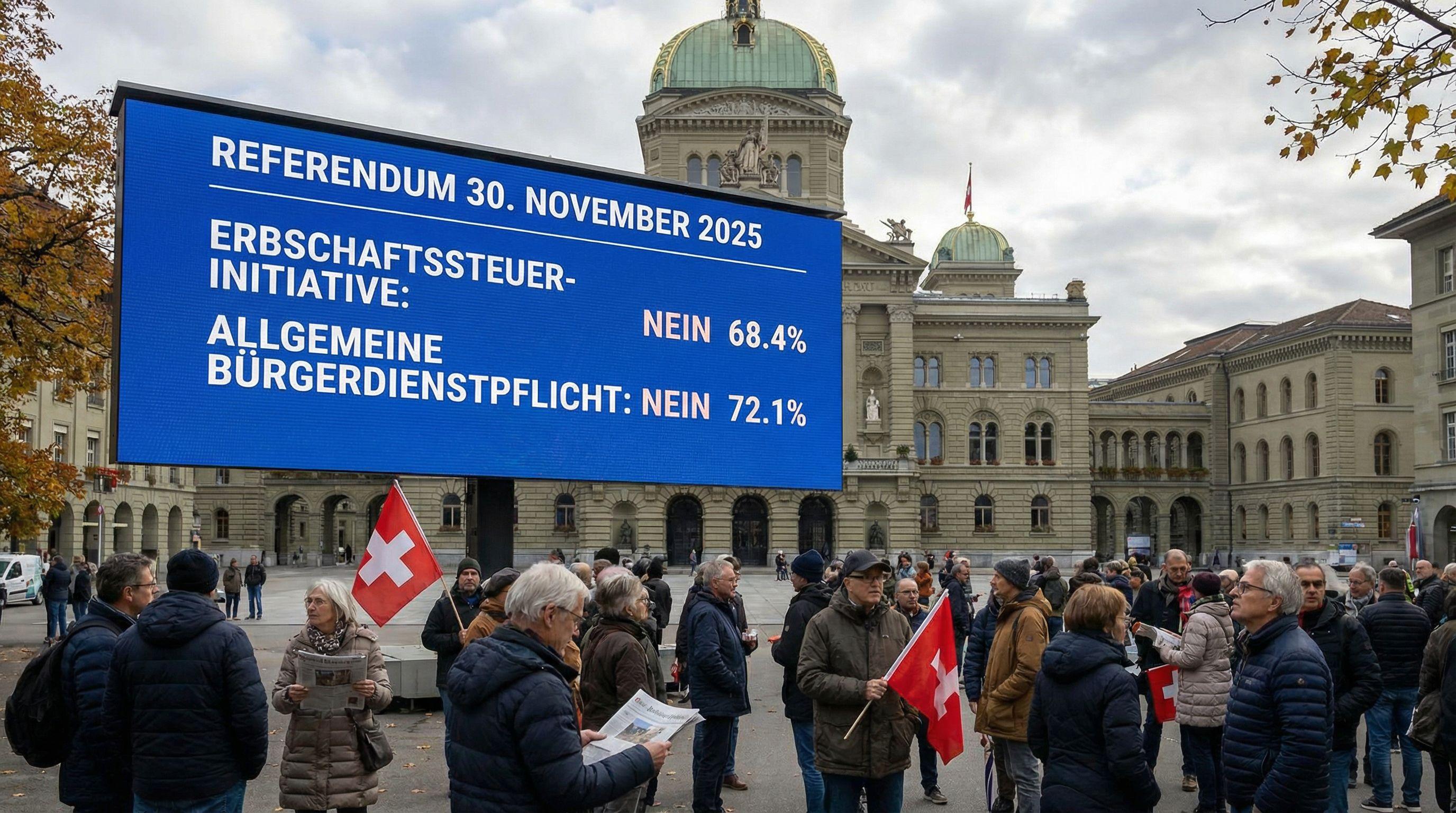 Swiss Voters Overwhelmingly Reject Inheritance Tax and Compulsory Civic Duty