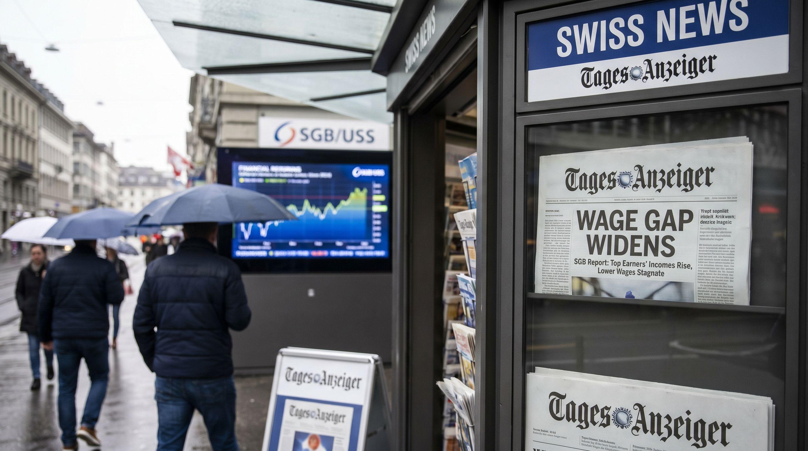 Swiss Wage Gap Widens as Top Earners' Incomes Rise, Union Federation Reports