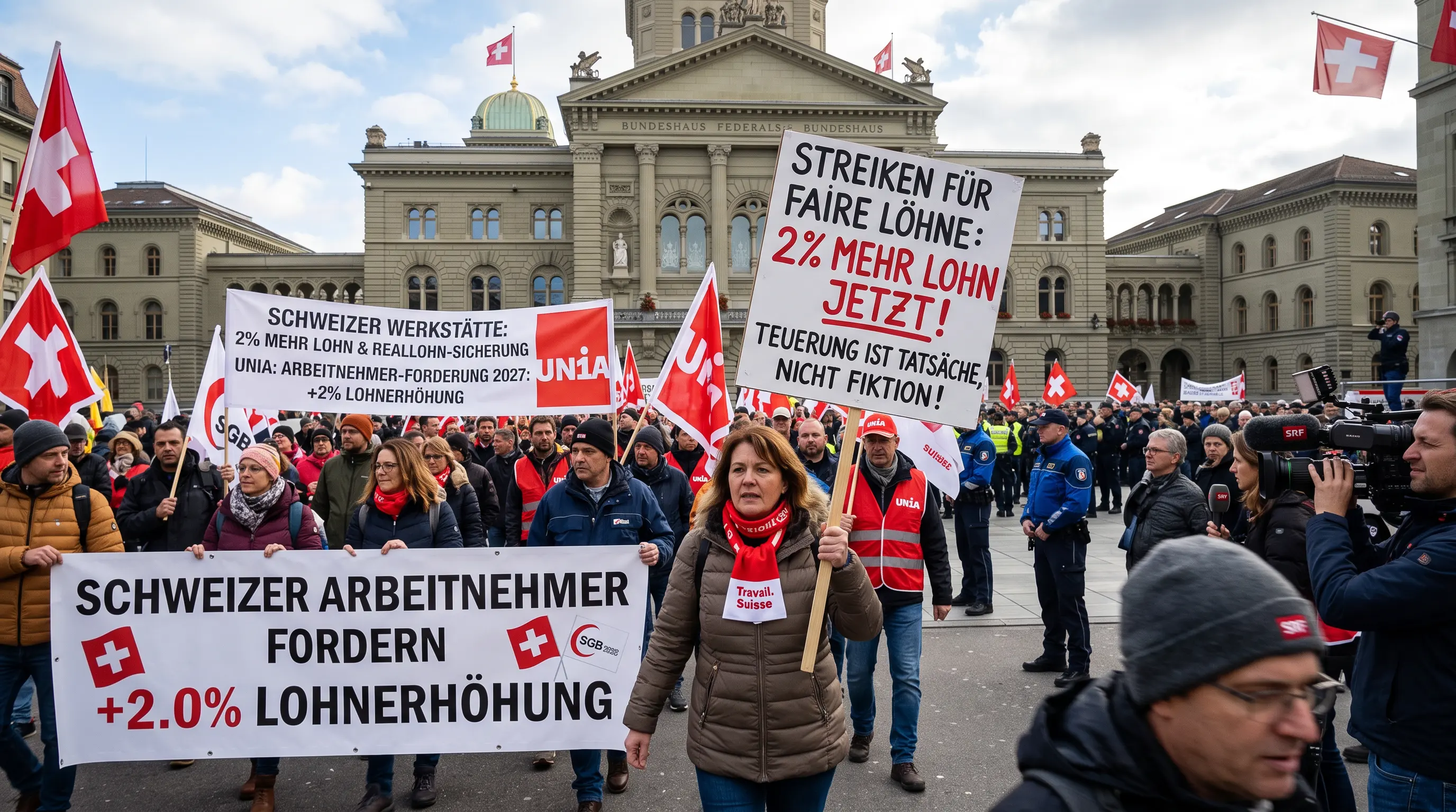Swiss unions demand 2% pay rise as employers point to low inflation