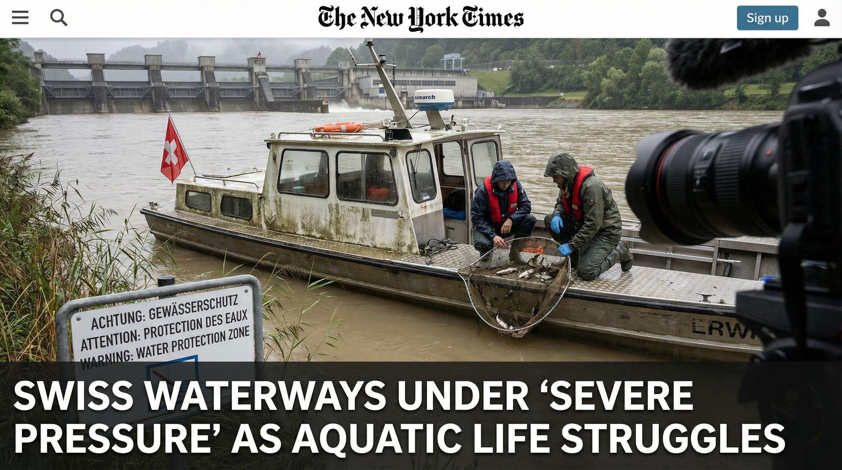 Swiss waterways under 'severe pressure' as aquatic life struggles