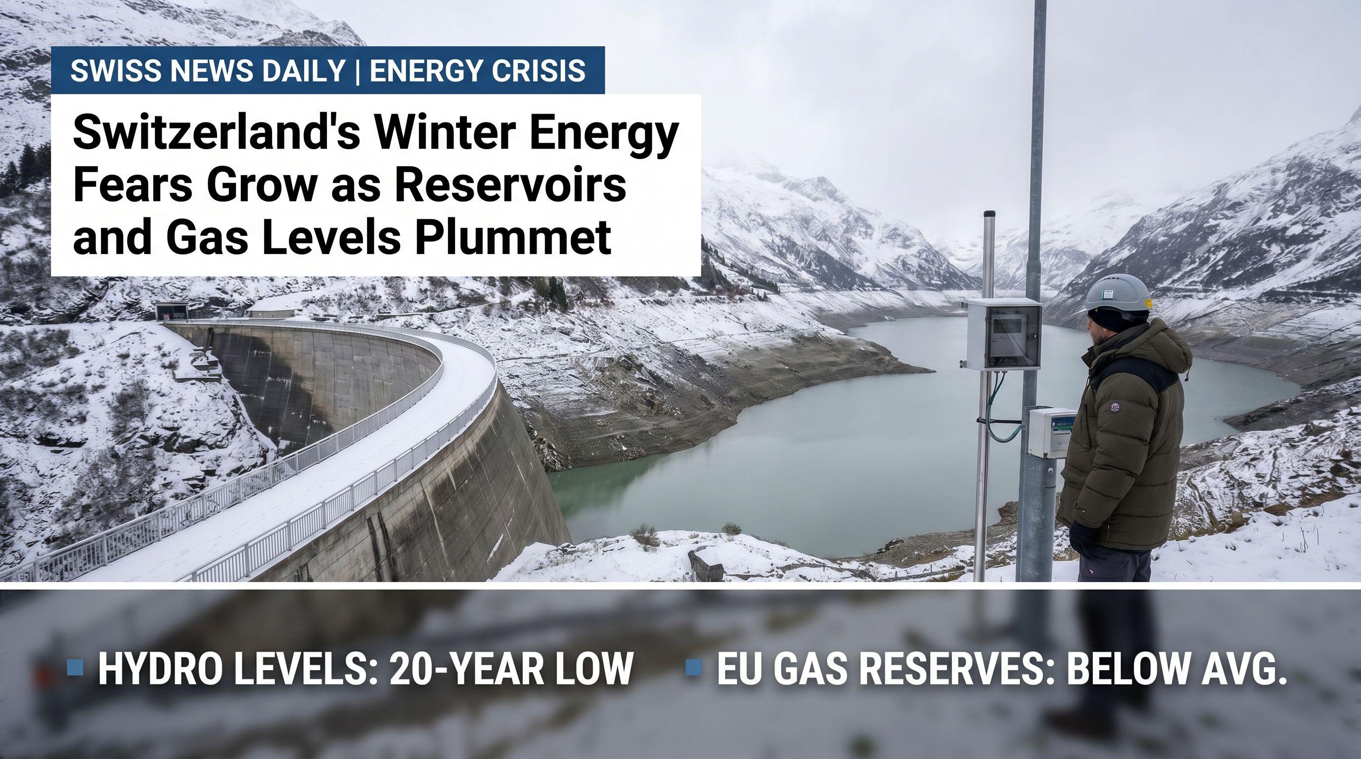 Switzerland's Winter Energy Fears Grow as Reservoirs and Gas Levels Plummet
