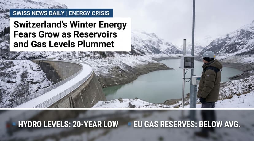 Switzerland's Winter Energy Fears Grow as Reservoirs and Gas Levels Plummet