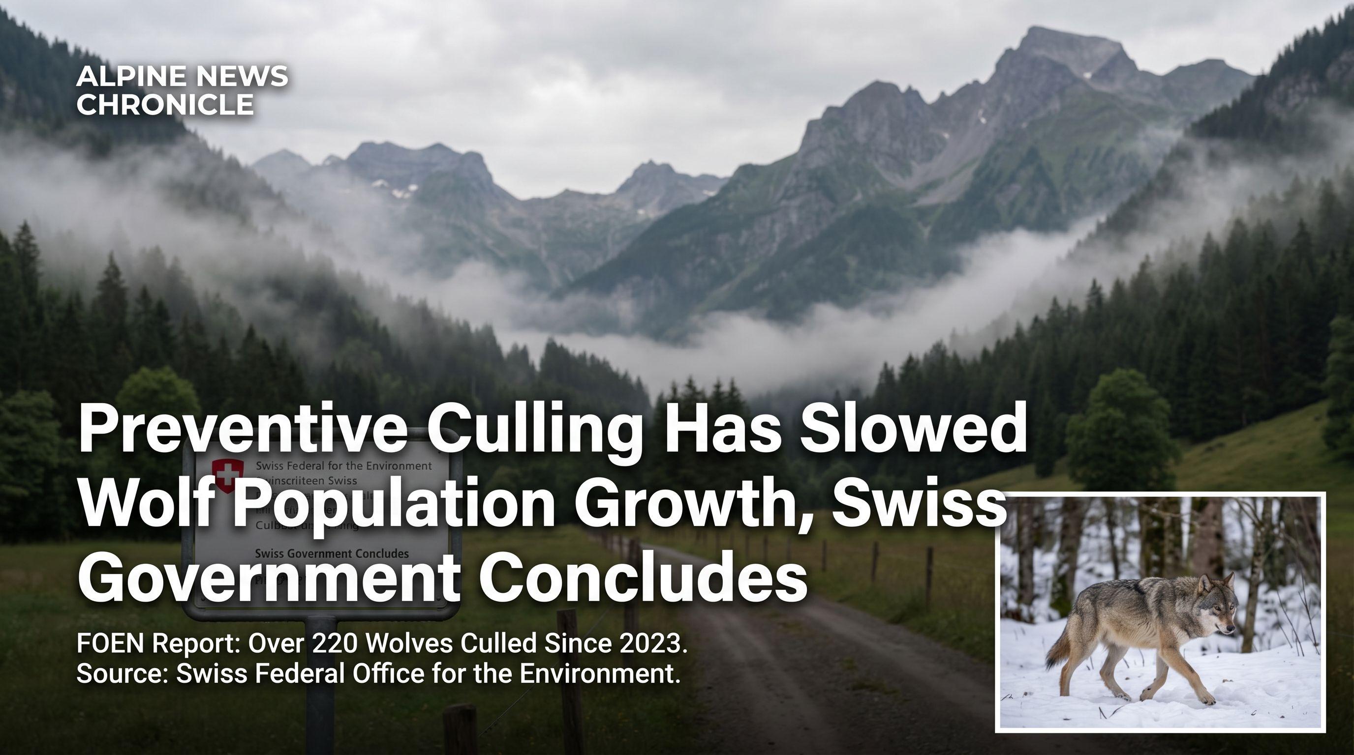 Preventive Culling Has Slowed Wolf Population Growth, Swiss Government Concludes