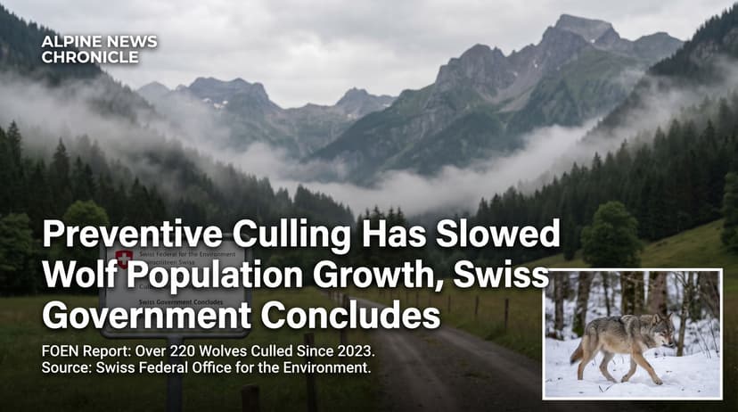 Preventive Culling Has Slowed Wolf Population Growth, Swiss Government Concludes