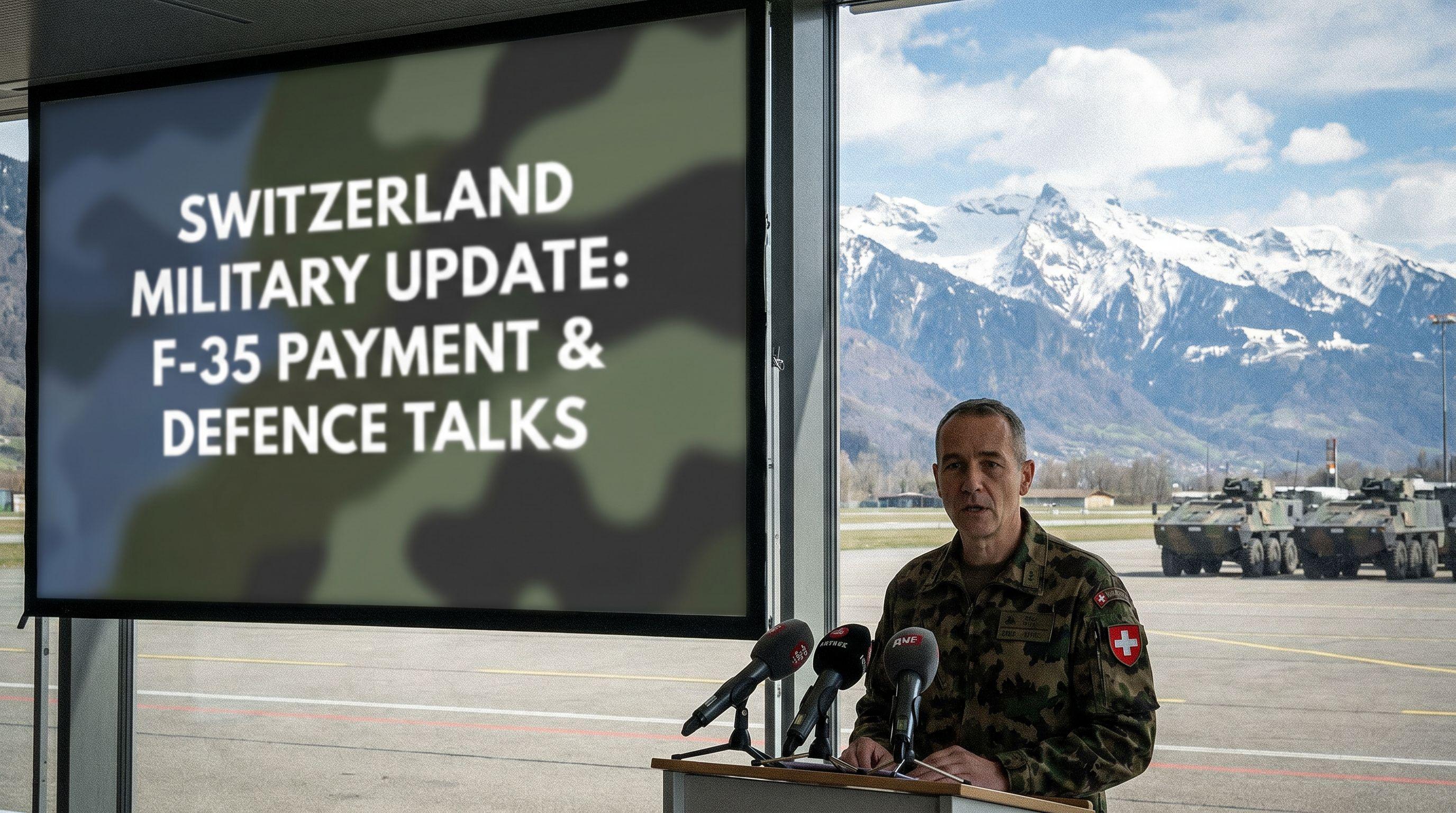Switzerland Accelerates Military Modernization with F-35 Payment and New Defence Talks