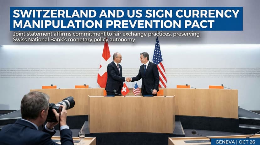 Switzerland and US sign currency manipulation prevention pact