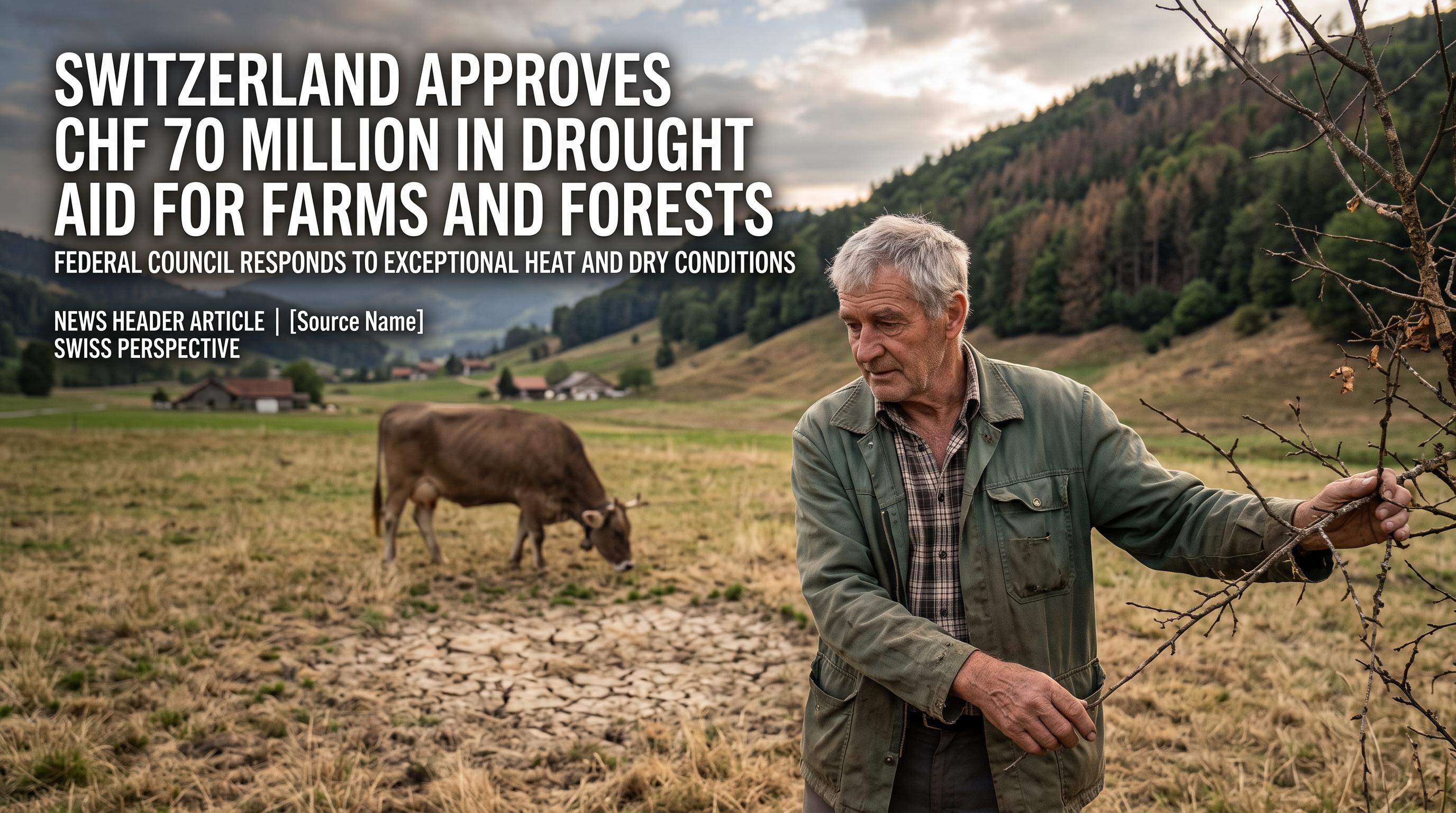 Switzerland approves CHF70 million in drought aid for farms and forests