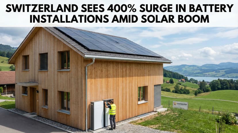 Switzerland Sees 400% Surge in Battery Installations Amid Solar Boom