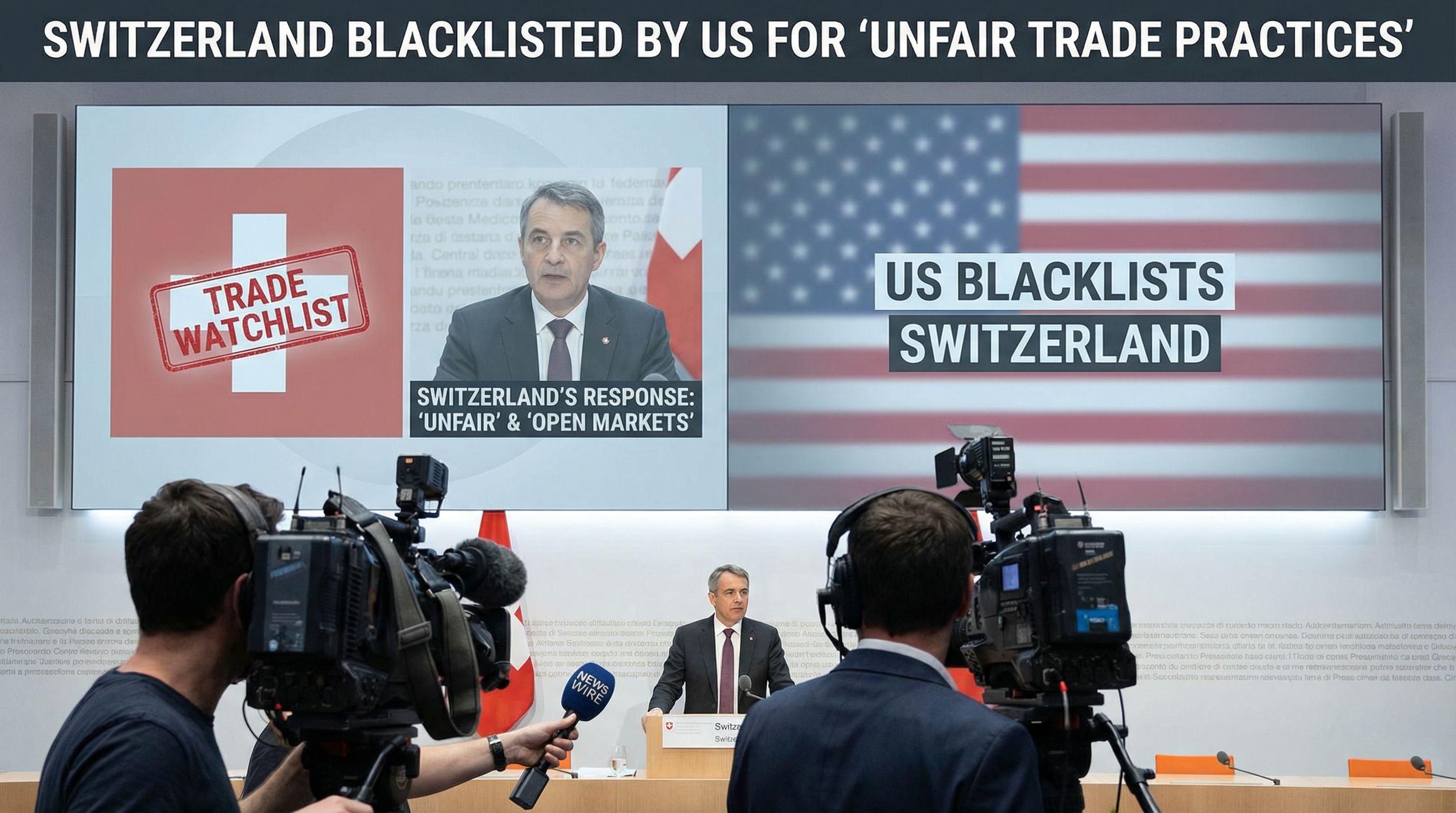 Switzerland Blacklisted by US for 'Unfair Trade Practices'
