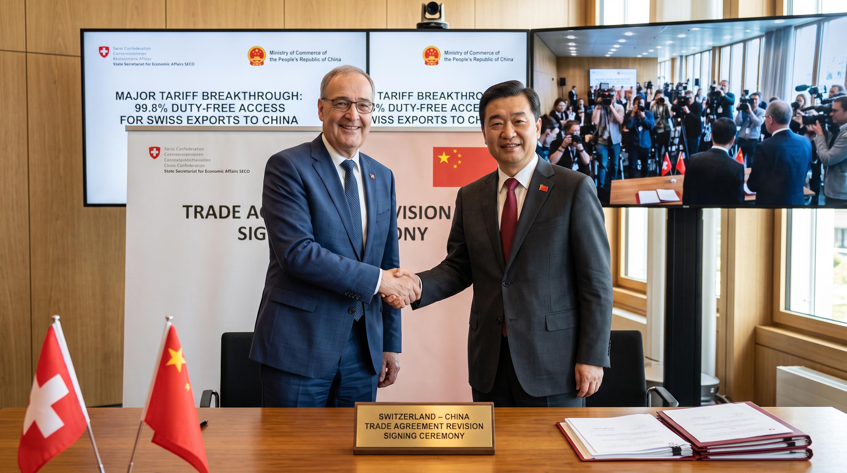 Swiss exporters poised for major tariff breakthrough in China