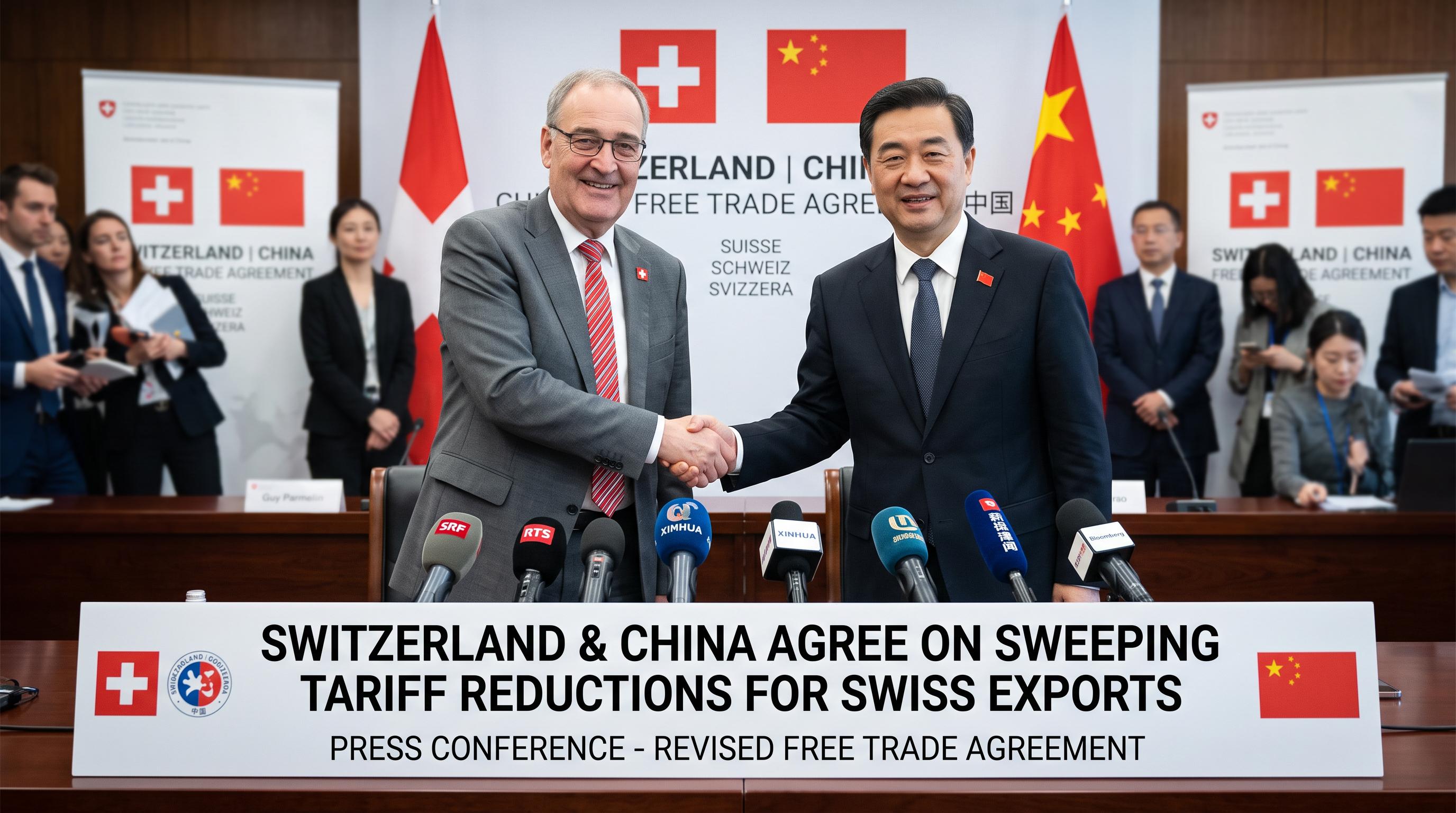 Switzerland and China agree on sweeping tariff reductions for Swiss exports