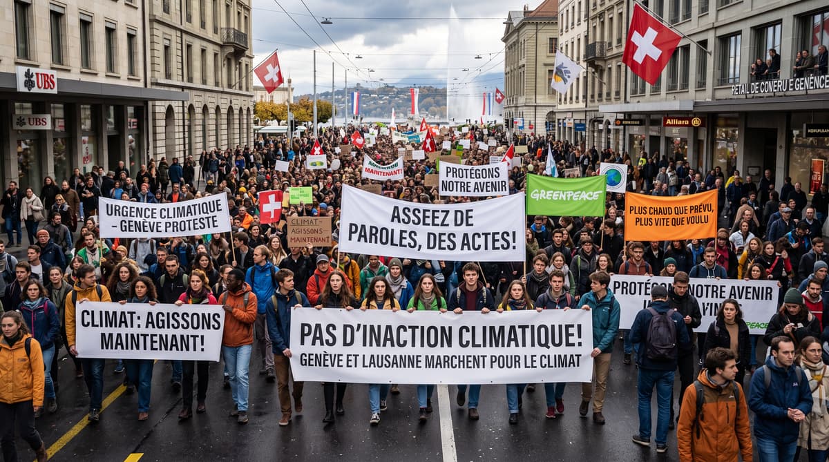 Thousands protest climate inaction in Geneva and Lausanne