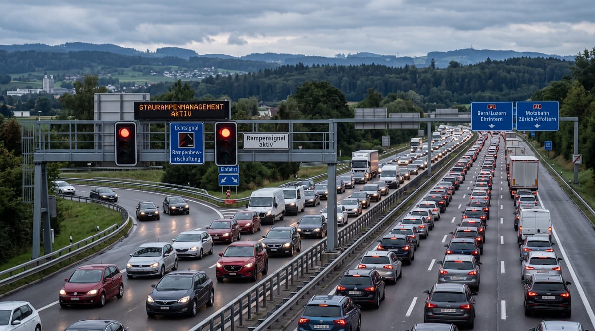 Switzerland considers traffic lights to tackle motorway jams