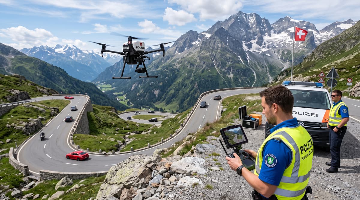 Swiss police deploy drones to catch speeding on mountain roads