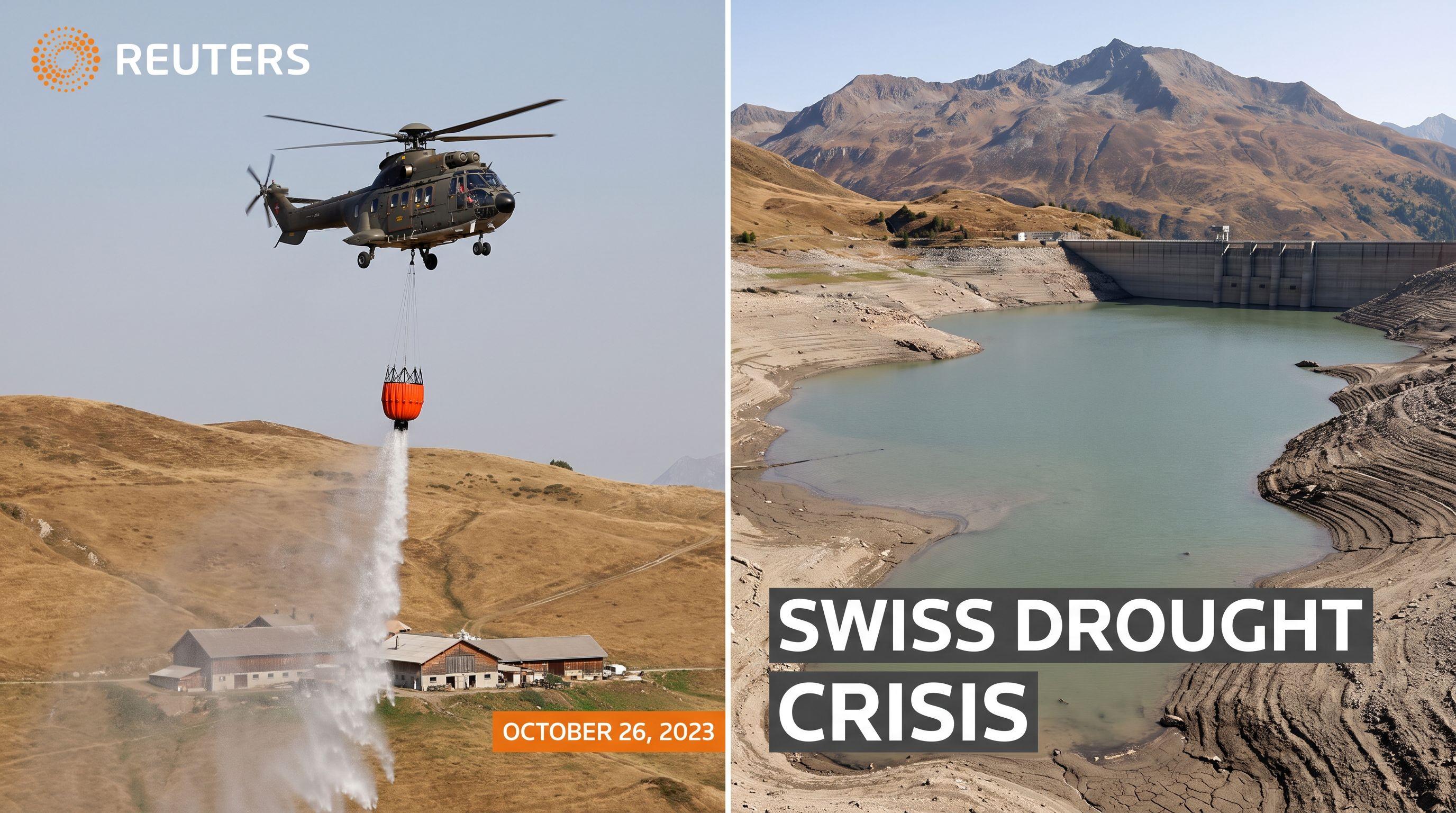 Switzerland Battles Severe Drought: Helicopters Deliver Water as Reservoirs Hit 20-Year Lows