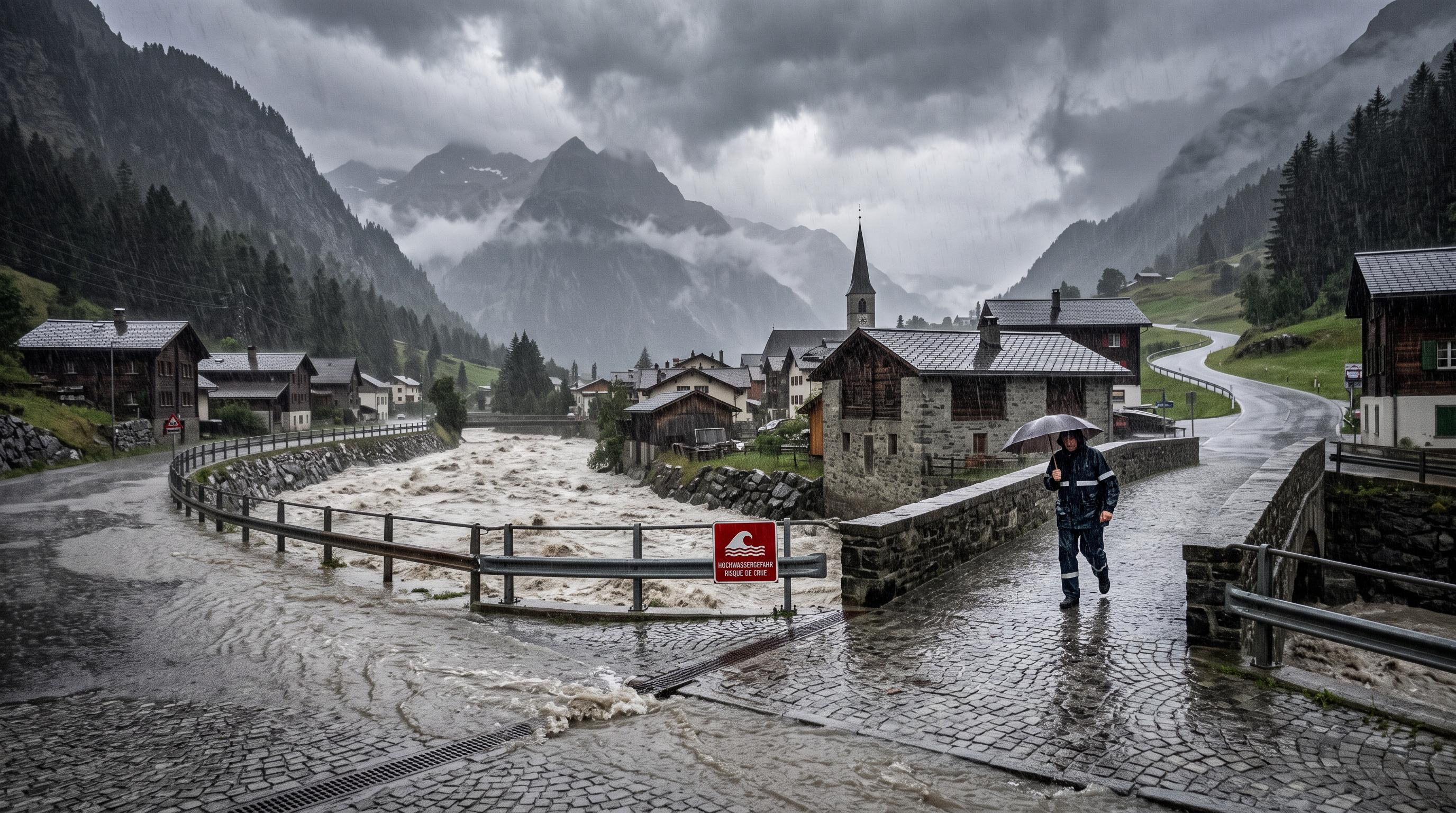 Swiss rainfall is becoming more intense, raising flood risks