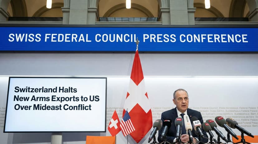 Switzerland Halts New Arms Exports to US Over Mideast Conflict