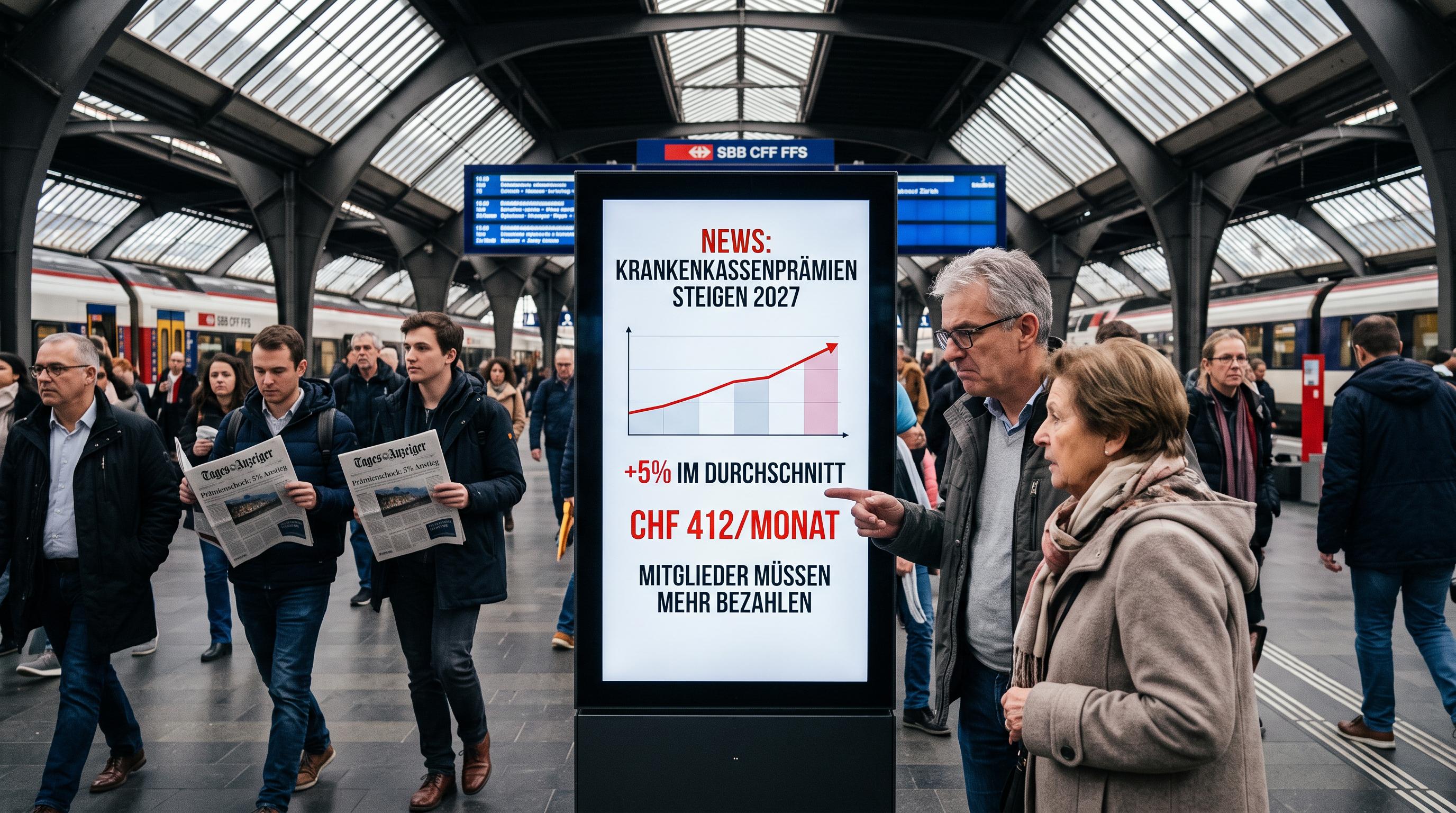 Swiss health-insurance premiums to rise 5% in 2027
