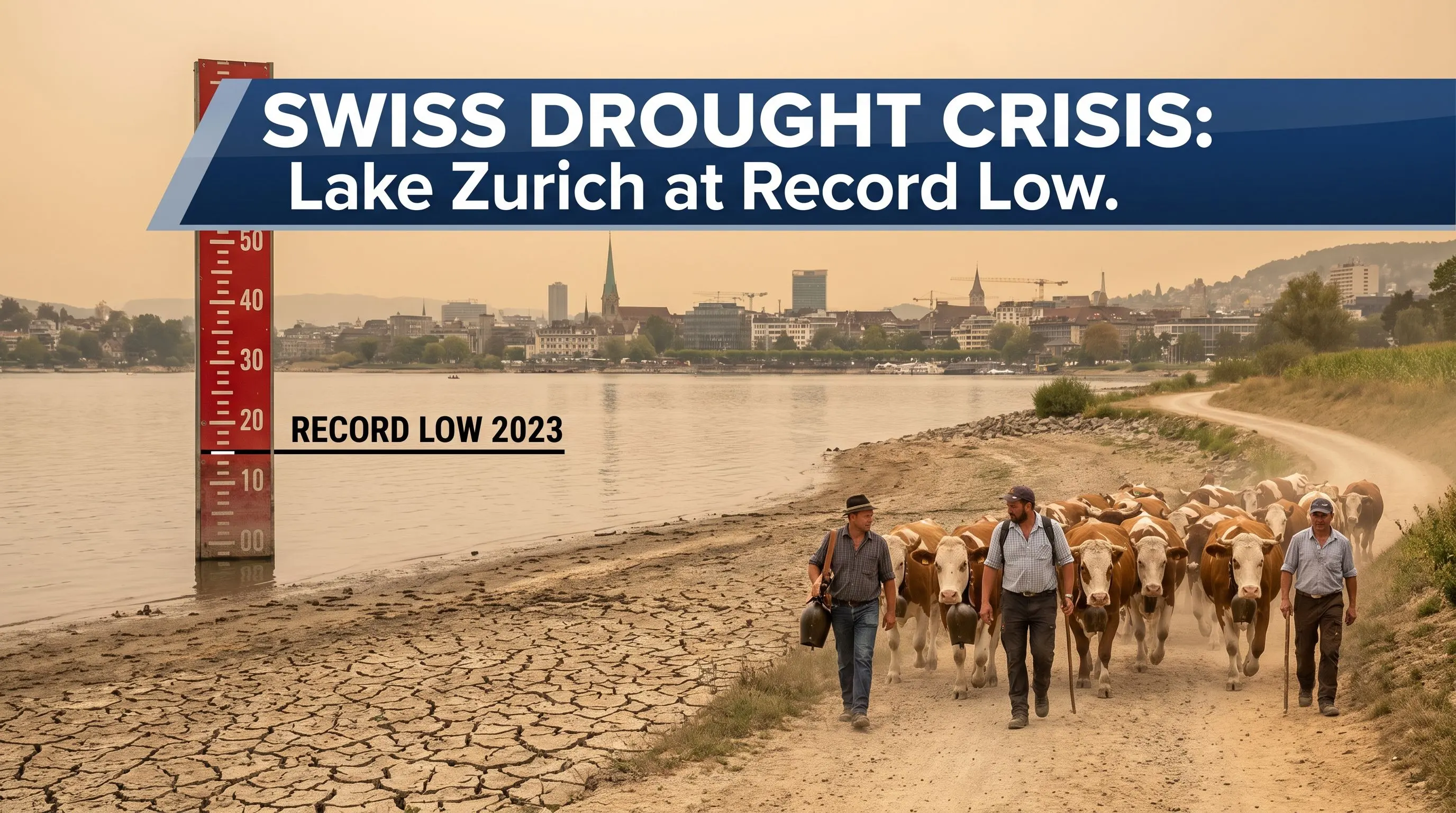 Switzerland Grapples with Historic Drought as Lake Zurich Hits Record Low