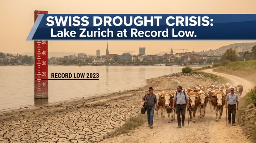Switzerland Grapples with Historic Drought as Lake Zurich Hits Record Low