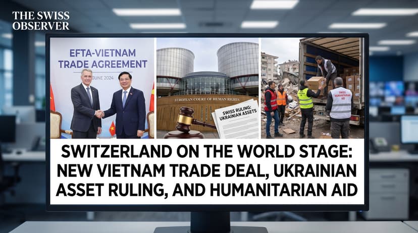Switzerland on the World Stage: New Vietnam Trade Deal, Ukrainian Asset Ruling, and Humanitarian Aid