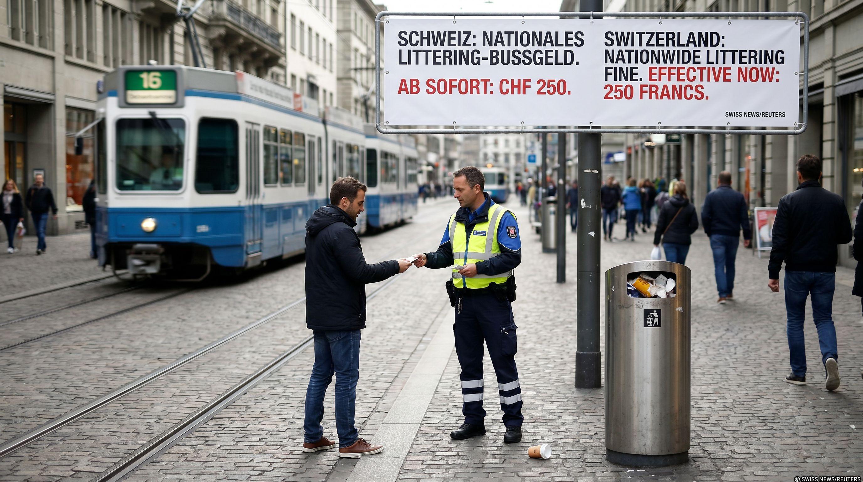 Switzerland to Implement Nationwide 250-Franc Fine for Littering