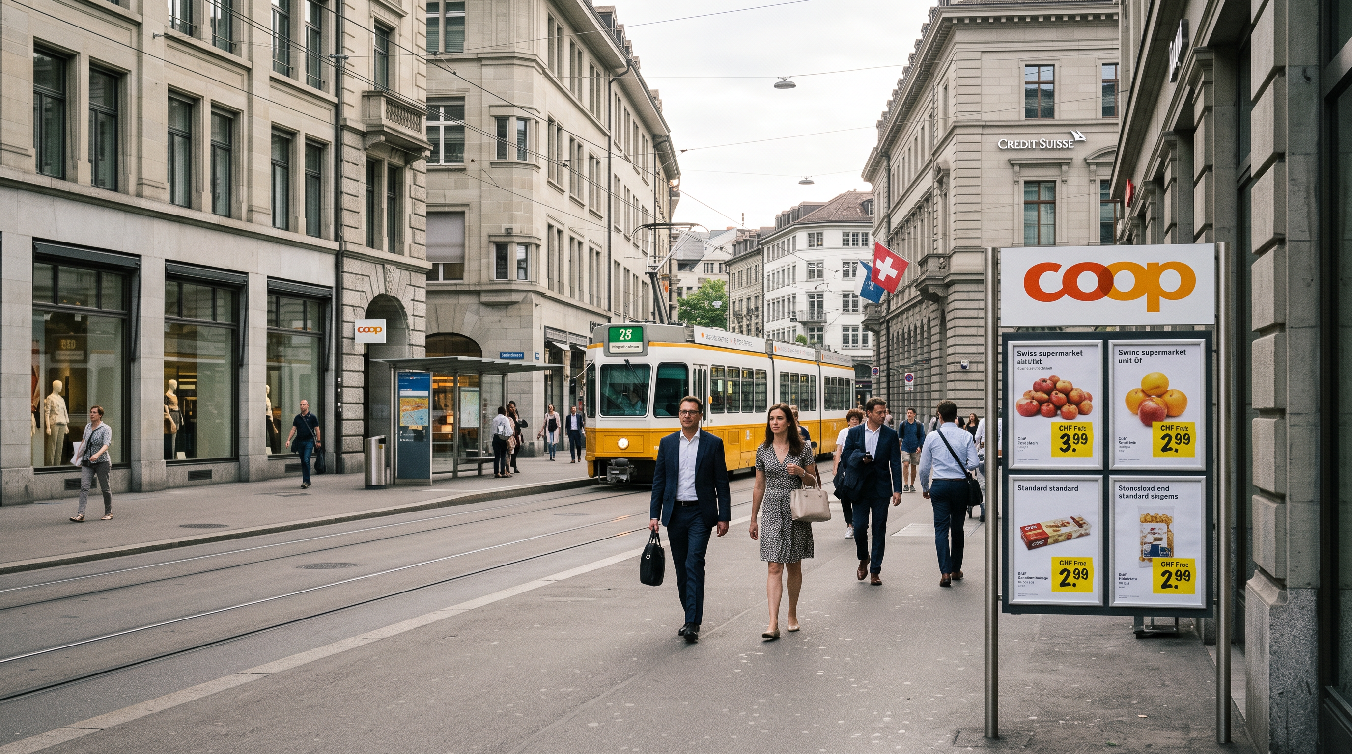 Swiss inflation remains near zero as consumer prices edge lower