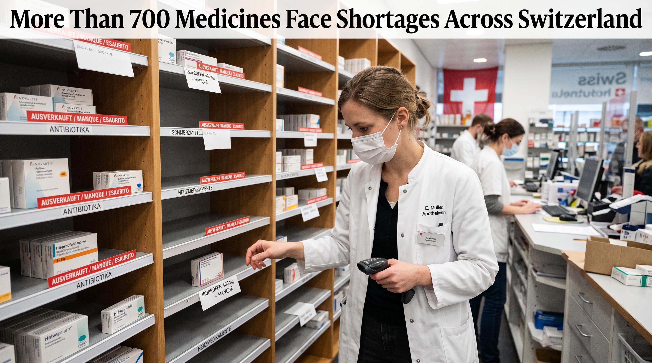 More Than 700 Medicines Face Shortages Across Switzerland