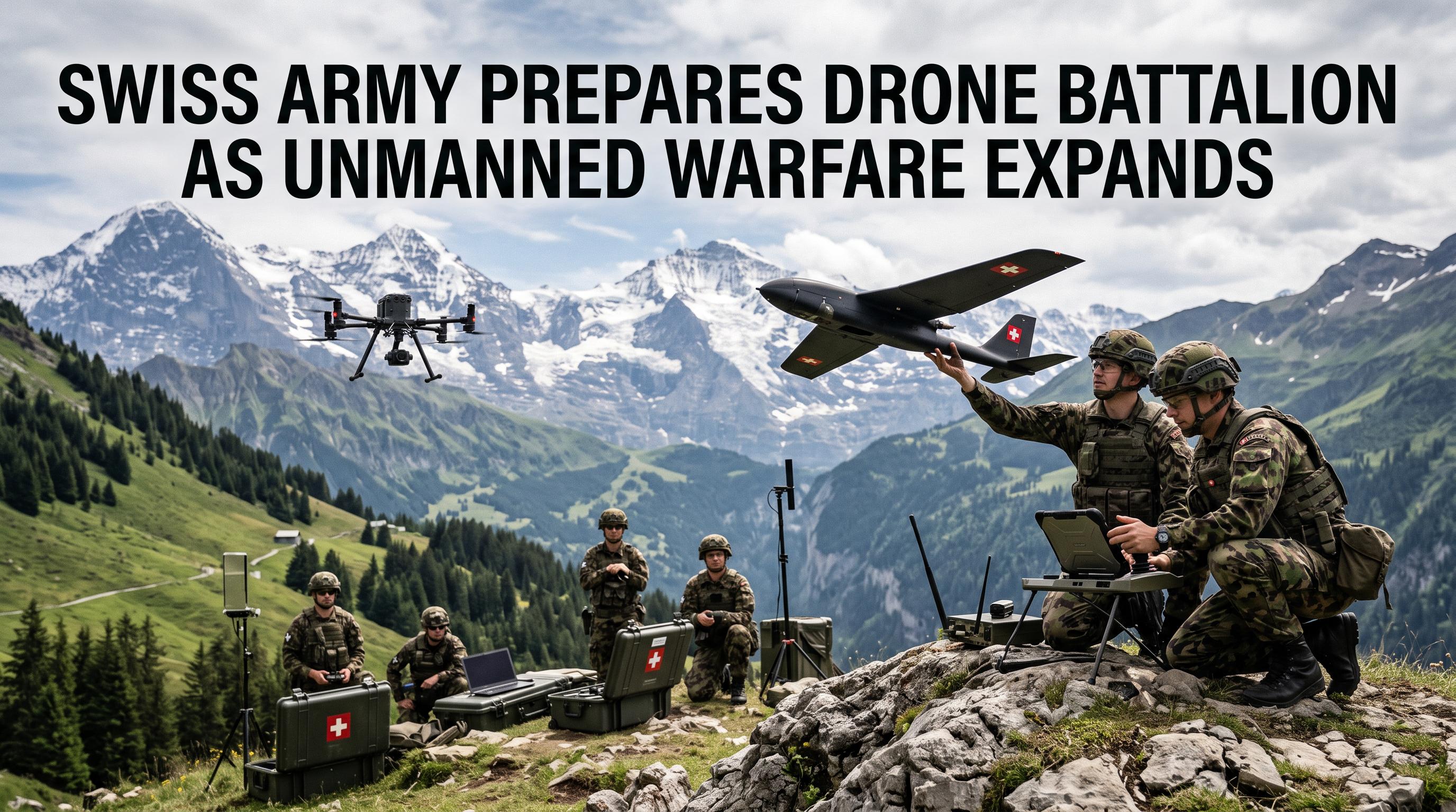 Swiss army prepares drone battalion as unmanned warfare expands