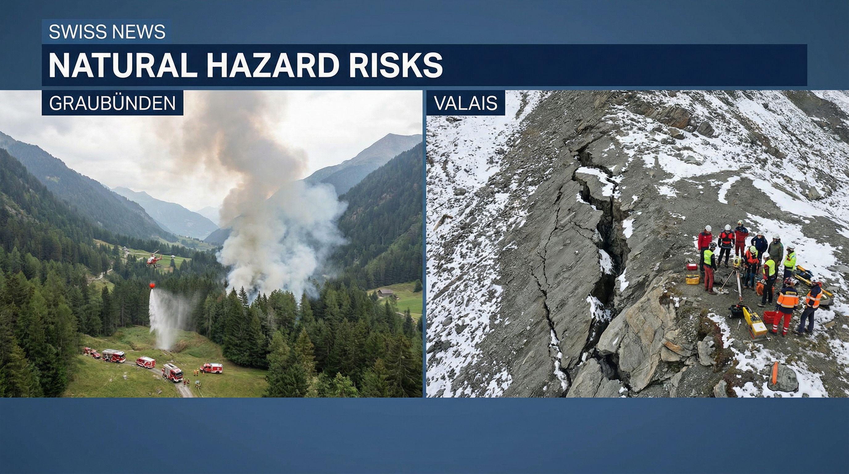 Swiss Authorities on Alert as Mountain Fissure and Forest Fire Highlight Natural Hazard Risks