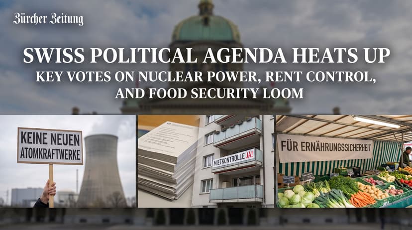 Swiss Political Agenda Heats Up: Key Votes on Nuclear Power, Rent Control, and Food Security Loom