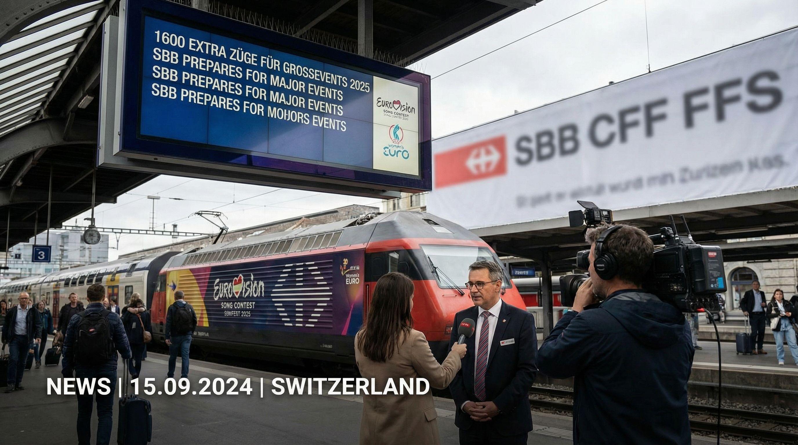Switzerland Prepares for Major Events with 1,600 Extra Trains