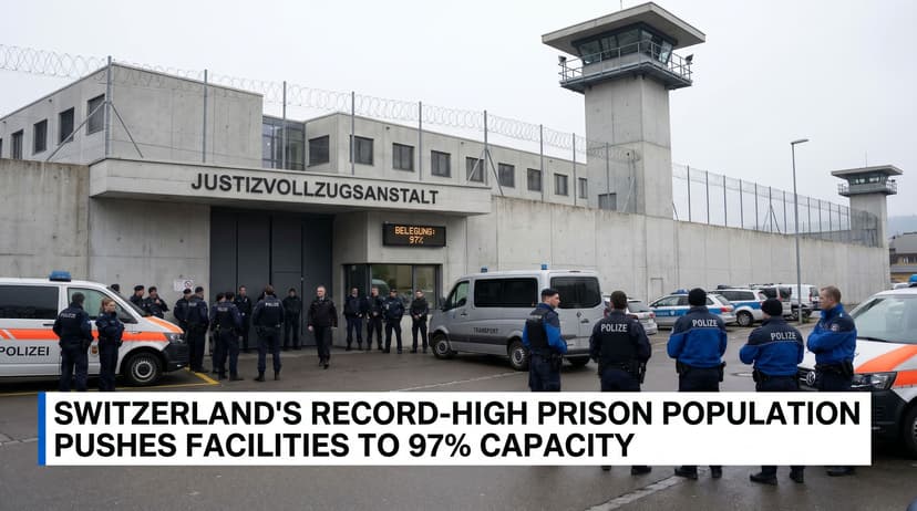 Switzerland's Record-High Prison Population Pushes Facilities to 97% Capacity