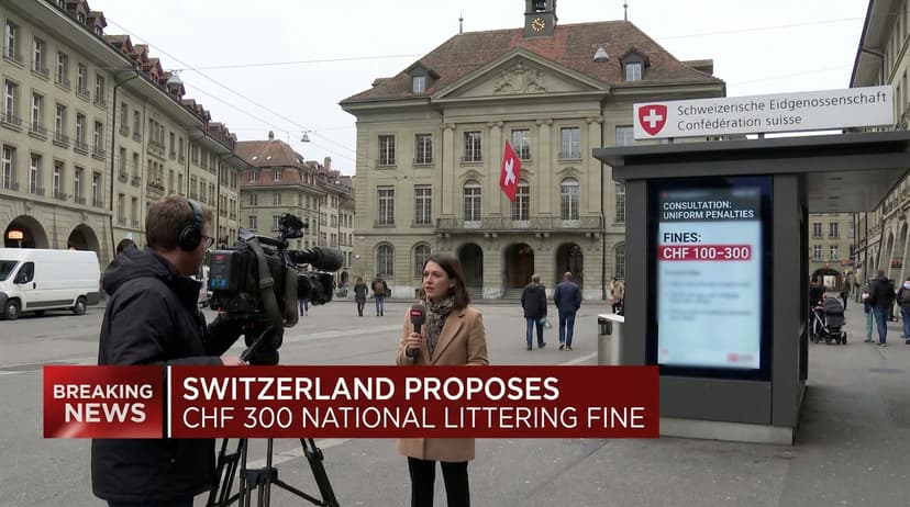 Switzerland proposes CHF 300 national littering fine