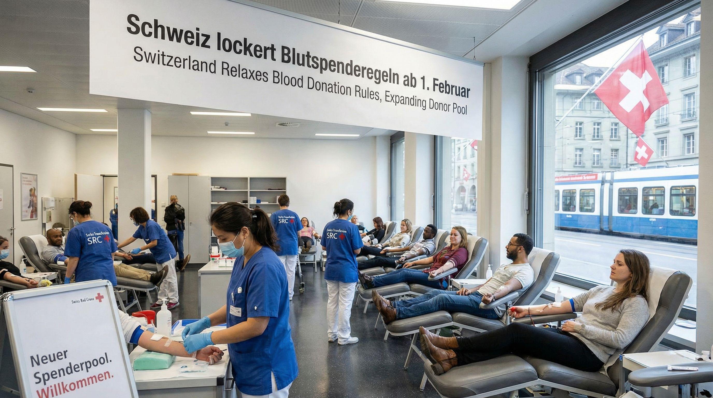 Switzerland Relaxes Blood Donation Rules, Expanding Donor Pool