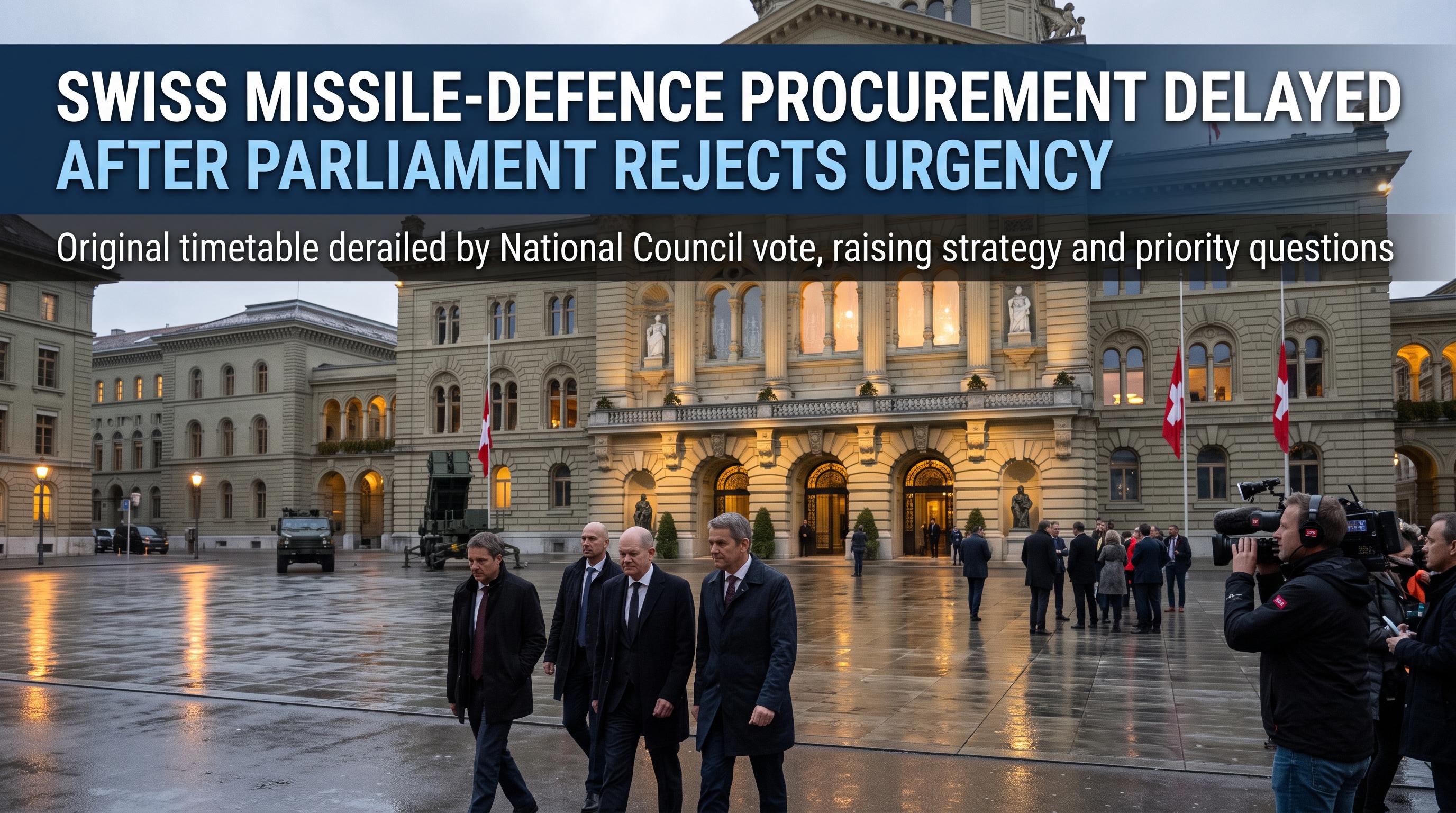 Swiss missile-defence procurement delayed after parliament rejects urgency