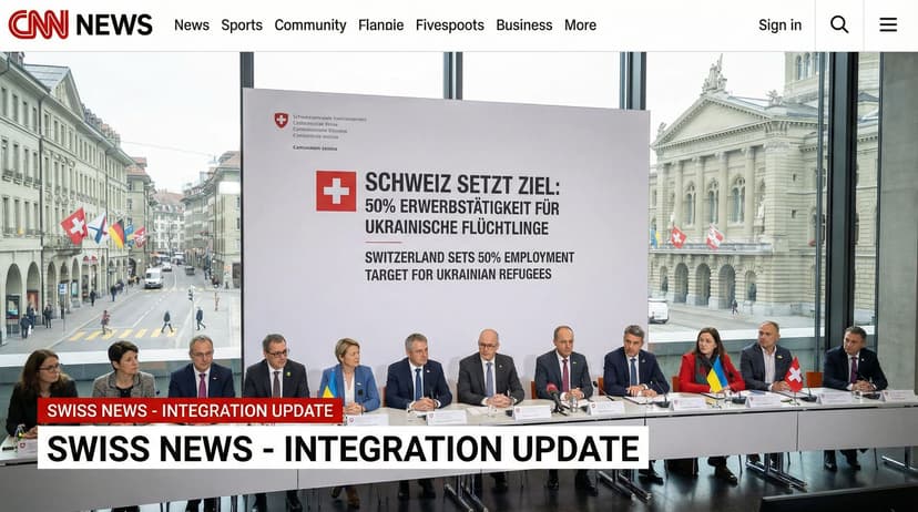 Switzerland sets 50% employment target for Ukrainian refugees