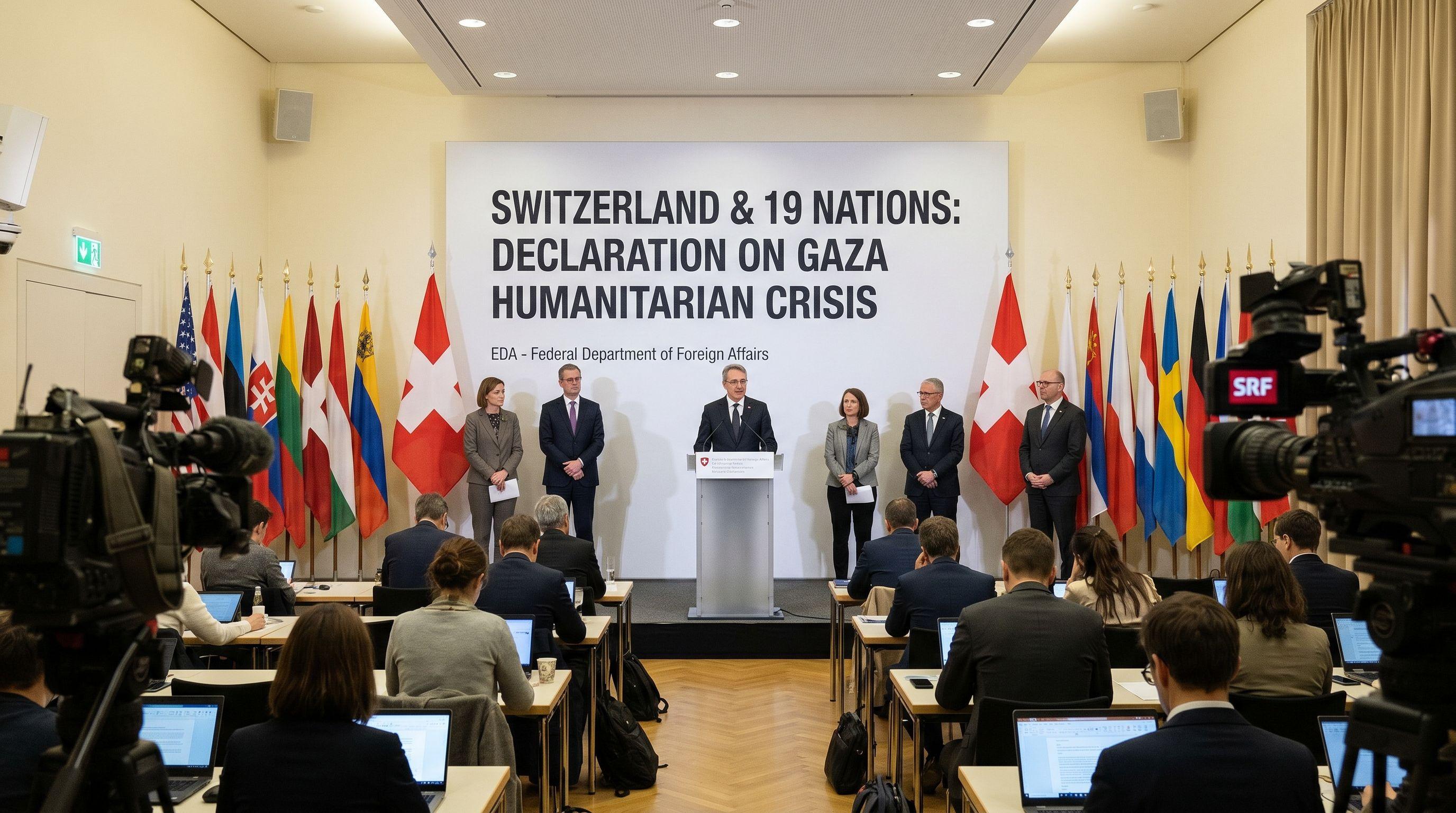 Switzerland Joins 19 Nations in Declaration on Gaza Humanitarian Crisis